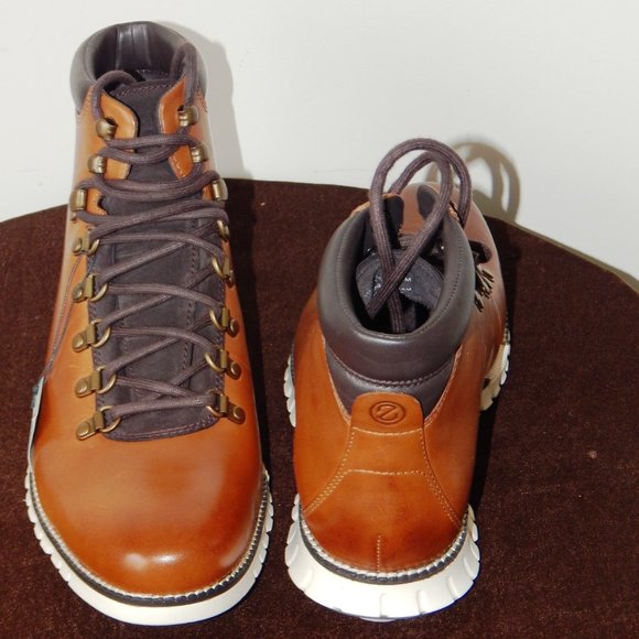 NEW Men's Cole Haan ZEROGRAND Water Resistant Hiker C35595 Boots Brown - Picture 3 of 5